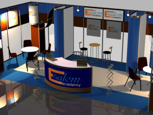 3x5 booth exhibition stand 3D Model