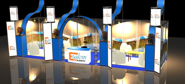 3d stand exhibition booth design system 3D Модель .c4d .max .obj .3ds .fbx .stl .blend