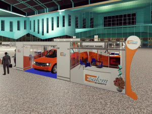 3d stand sergi standı tasarım sistemi 3D Model