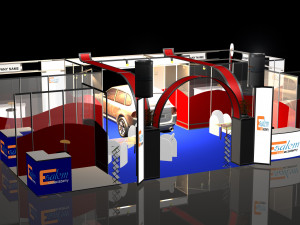 3d stand exhibition booth design system 3D-Modell