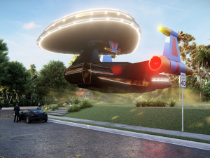 spaceship design 3ds max model and lumion Model 3D