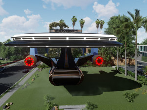 spaceship design 3ds max model and lumion Model 3D