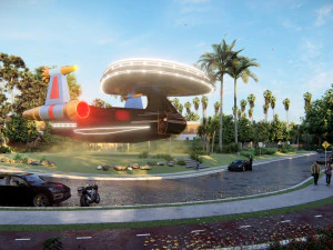 spaceship design 3ds max model and lumion 3D Model