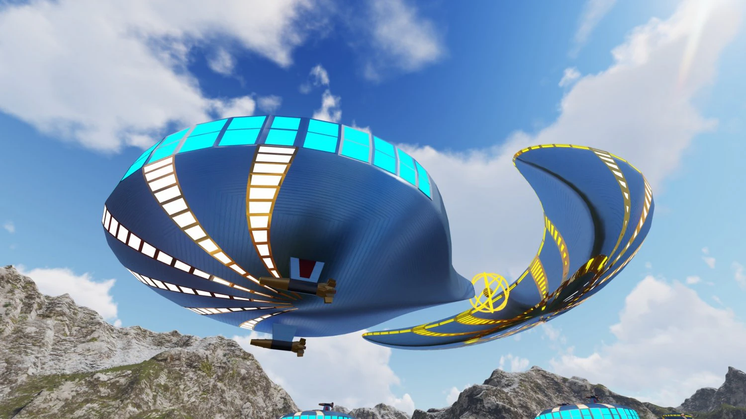 spaceship design 3D Model .c4d .max .obj .3ds .fbx .stl .blend 