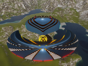 spaceship design Modèle 3D