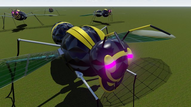 flying hornet design 3ds max model and lumion Model 3D .c4d .max .obj .3ds .fbx .stl .blend 