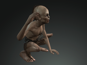 the figure of gollum 3d design character 3D Model