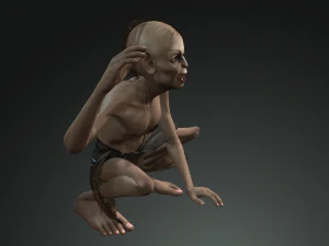 the figure of gollum 3d design character 3D Model