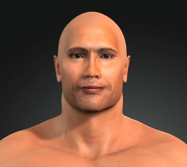 The Rock Dwayne Johnson Realistic Character Modelo 3D