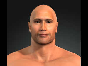 Dwayne Johnson The Rock 3D Realstic model with 4k texture size 3D model  animated rigged