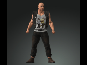 character dwayne johnson the rock Modelo 3D