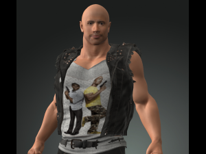 character dwayne johnson the rock Modelo 3D