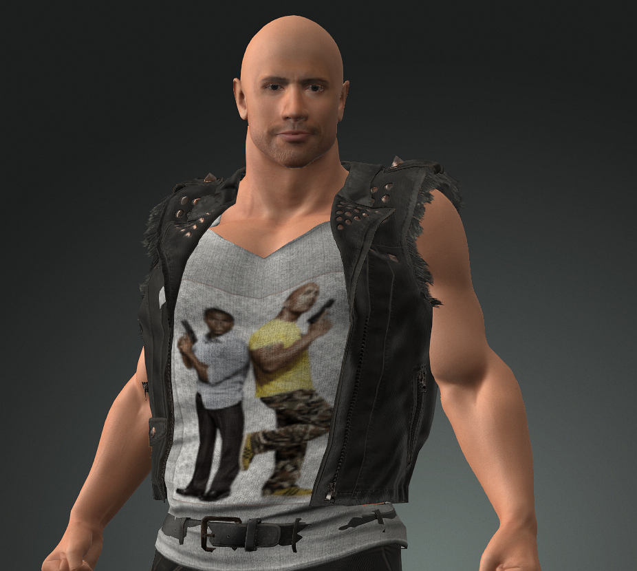 The Rock Dwayne Johnson Realistic Character Modelo 3D