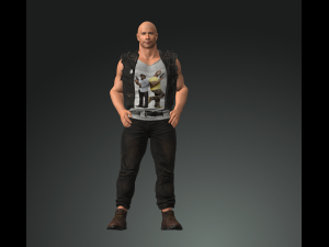 character dwayne johnson the rock Modelo 3D