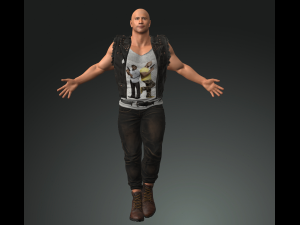 character dwayne johnson the rock Modelo 3D