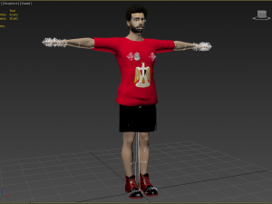 mo salah the famous football player 3d design ready for animation Modelo 3D
