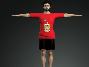 mo salah the famous football player 3d design ready for animation Modelo 3D