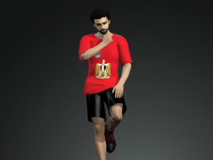 mo salah the famous football player 3d design ready for animation Modelo 3D
