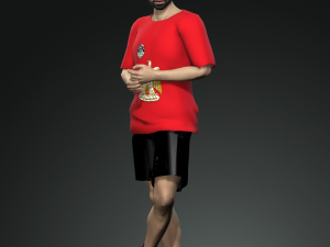 mo salah the famous football player 3d design ready for animation Modelo 3D