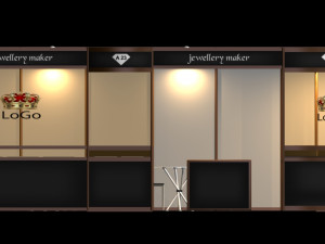 3d stand exhibition booth design system for jewelry 6x6 3D 模型