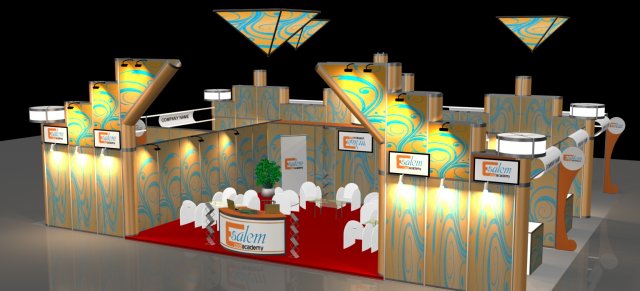 exhibition booth 20x20 octanorm system Modelo 3D .c4d .max .obj .3ds .fbx .stl .blend 