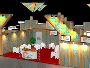 stand espositivo 20x20 sistema octanorm Modello 3D