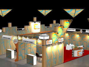 exhibition booth 20x20 octanorm system Modelo 3D