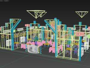 exhibition booth 20x20 octanorm system Modelo 3D