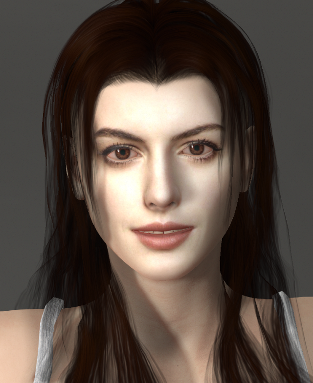 women character 3d design for actor anne hathaway ready made characters for animation 3D 모델 .c4d .max .obj .3ds .fbx .stl .blend 