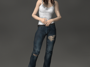 women character 3d design for actor anne hathaway ready made characters for animation 3D 모델