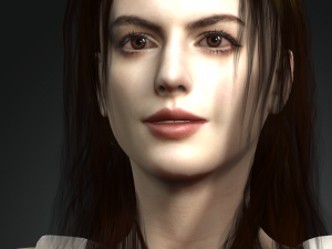 women character 3d design for actor anne hathaway ready made characters for animation 3D 모델