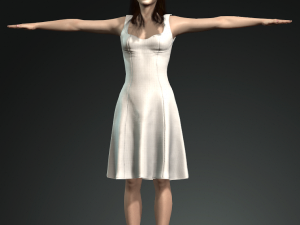 women character 3d design for actor anne hathaway ready made characters for animation 3D 모델