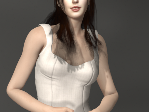 women character 3d design for actor anne hathaway ready made characters for animation 3D 모델
