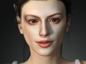 women character 3d design for actor anne hathaway ready made characters for animation 3D 모델