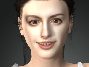 women character 3d design for actor anne hathaway ready made characters for animation 3D 모델