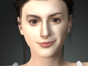 women character 3d design for actor anne hathaway ready made characters for animation 3D 모델