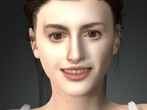 women character 3d design for actor anne hathaway ready made characters for animation 3D 모델