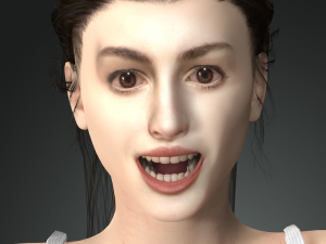 women character 3d design for actor anne hathaway ready made characters for animation 3D 모델