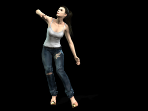 women character 3d design for actor anne hathaway ready made characters for animation 3D 모델