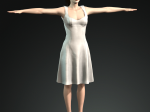 women character 3d design for actor anne hathaway ready made characters for animation 3D 모델