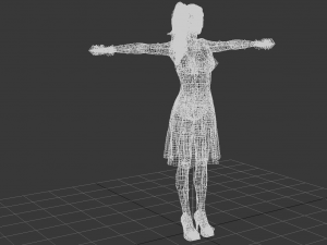 women character 3d design for actor anne hathaway ready made characters for animation 3D 모델