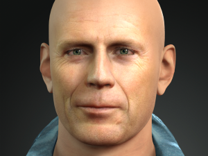 Character design for actor bruce willis 3D Модель