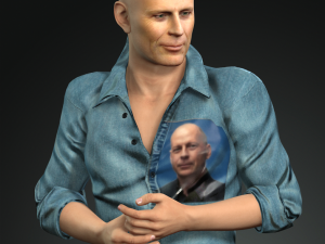 Character design for actor bruce willis 3D Модель
