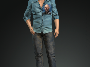Character design for actor bruce willis 3D Модель