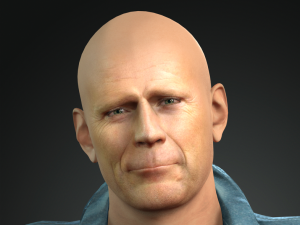 Character design for actor bruce willis 3D Модель