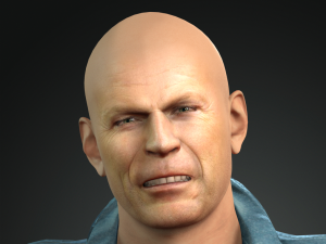 Character design for actor bruce willis 3D Модель