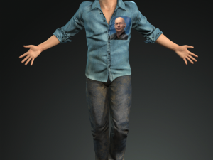Character design for actor bruce willis 3D Модель