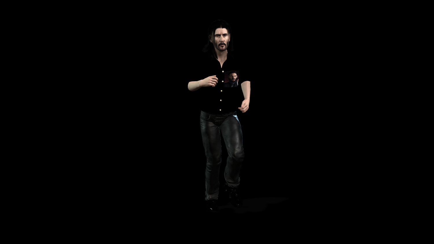 3d character design for actor john wick keanu reeves ready for animation 3D  Model in Man 3DExport
