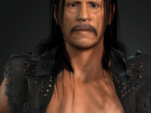 danny trejo machete ready for animation 3D Model