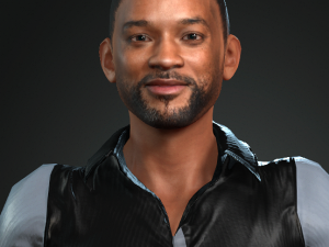 3d character design for actor will smith ready for animation 3D Model